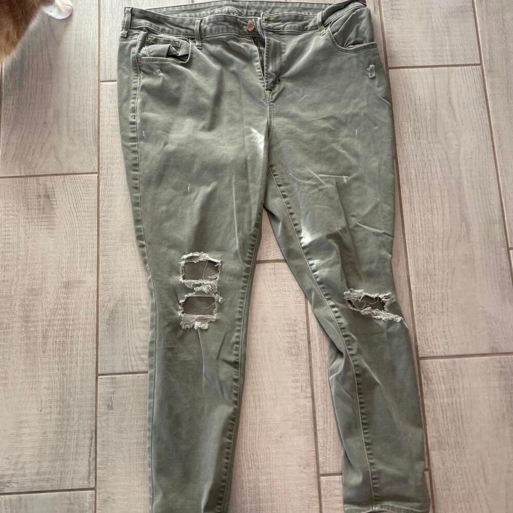 Old-navy Women's Green and Khaki Jeans